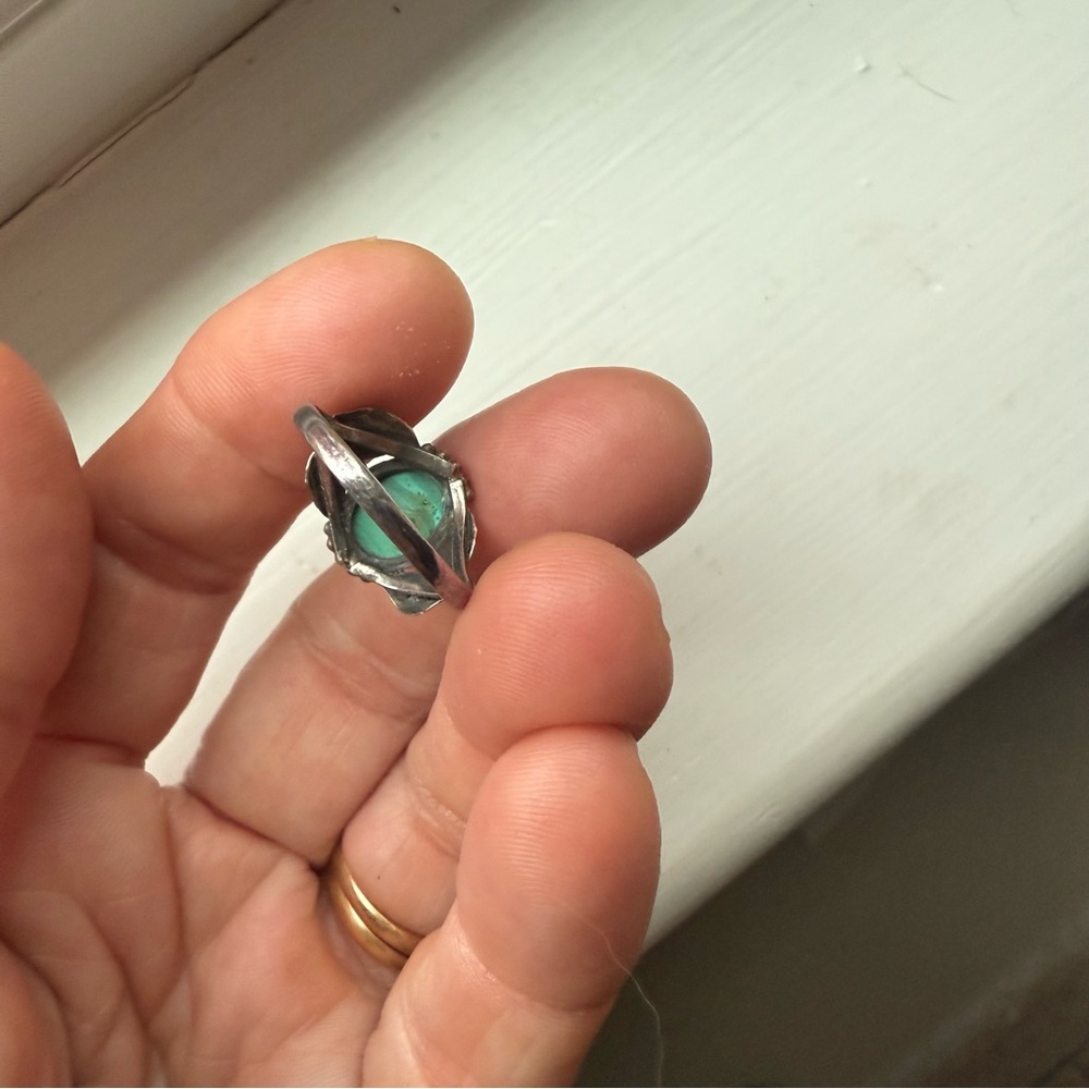 Sterling malachite ring - Picture 9 of 11